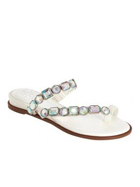 Vince Camuto Bejeweled Sandals Ambridil White 9.5 NWOT